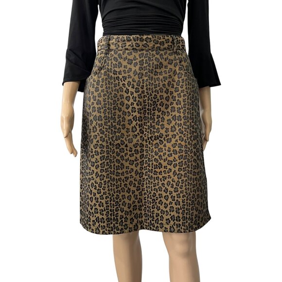 Fendi Vintage Leopard Print Skirt - Picture 1 of 8